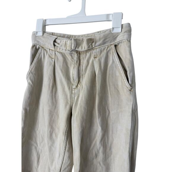 Free People Paloma Slouchy Jeans Tan Cream We the Free size 25 Barrell Cotton - Picture 2 of 6